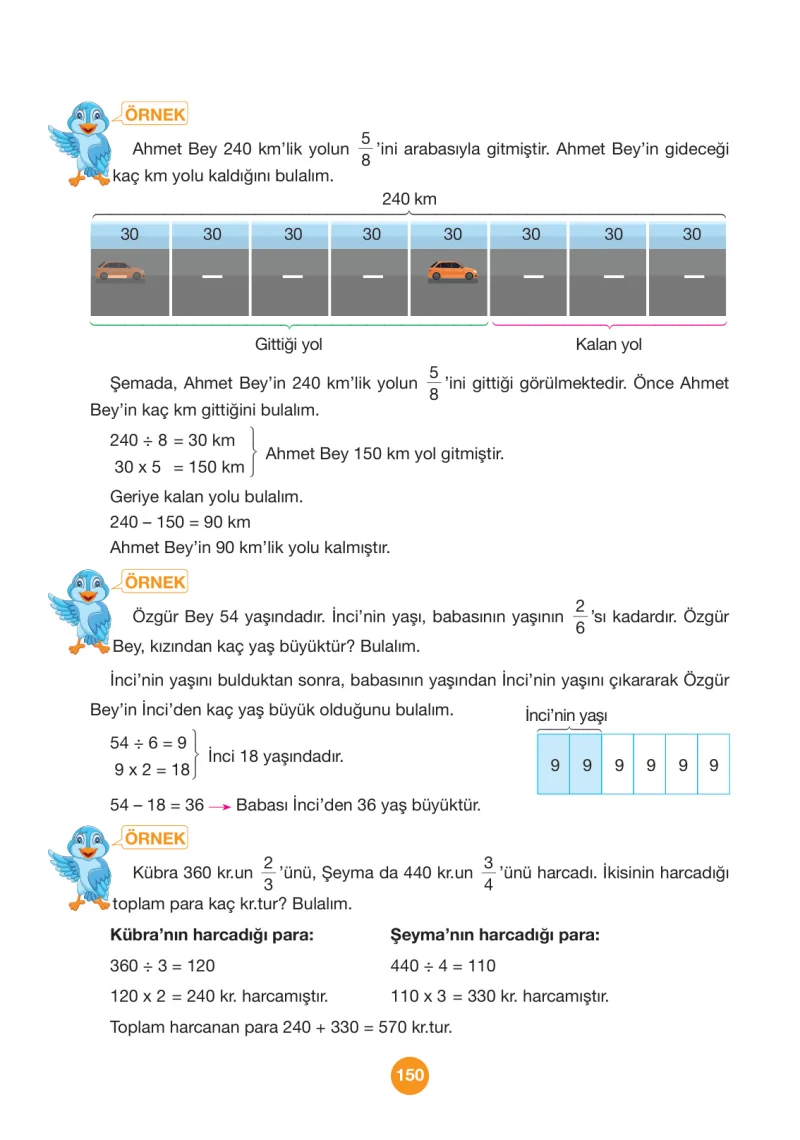 4. Sınıf Matematik Ders Kitabı Cevapları Pasifik Yayınları Sayfa 150