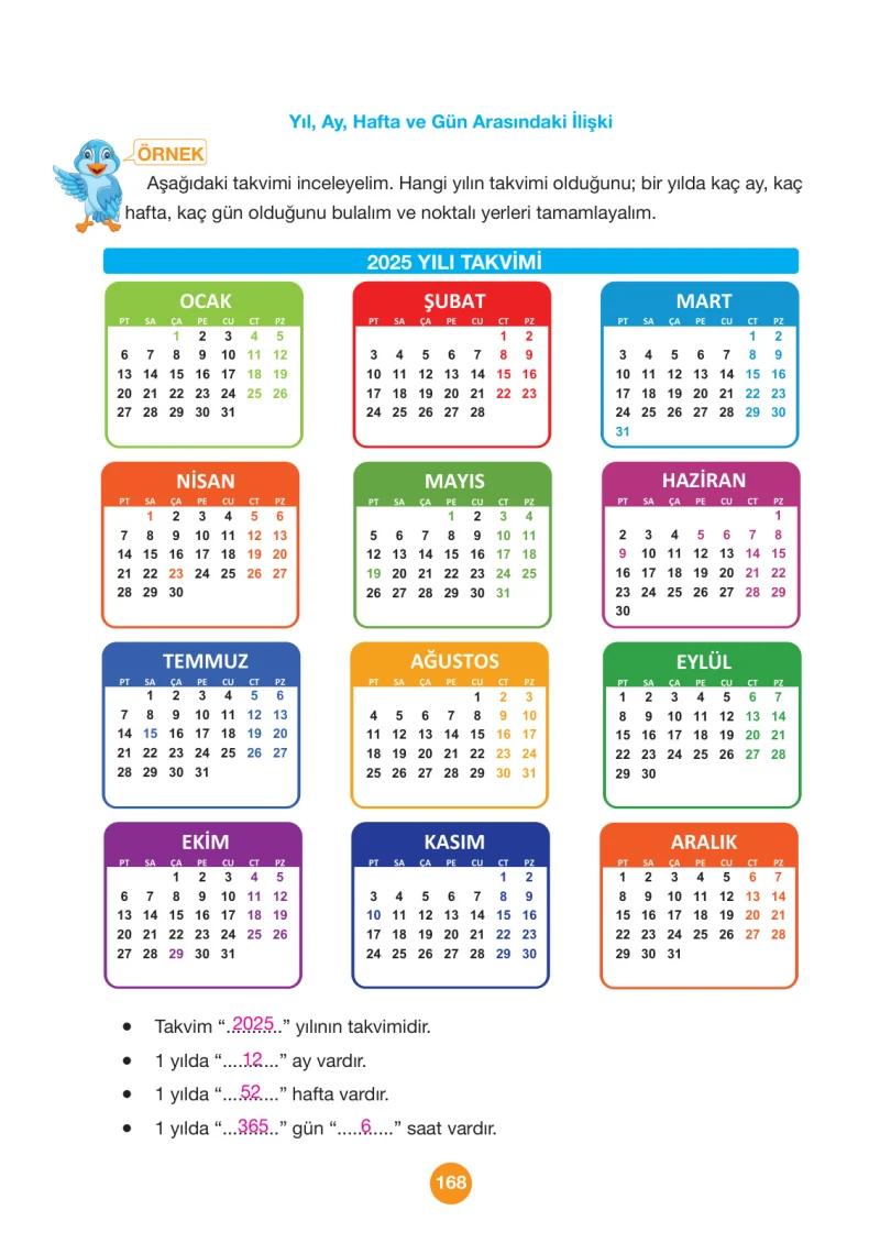 4. Sınıf Matematik Ders Kitabı Cevapları Pasifik Yayınları Sayfa 168
