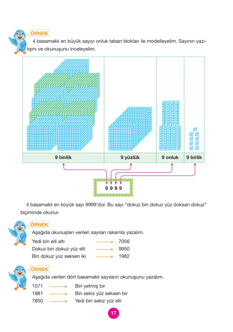 4. Sınıf Matematik Ders Kitabı Cevapları Pasifik Yayınları Sayfa 17