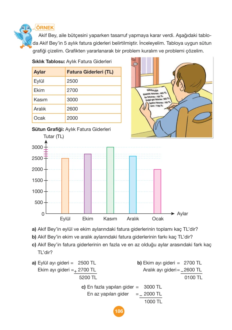 4. Sınıf Matematik Ders Kitabı Cevapları Pasifik Yayınları Sayfa 186