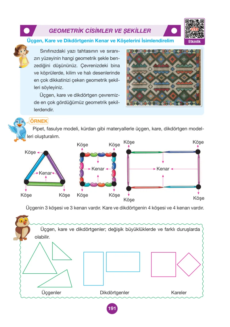 4. Sınıf Matematik Ders Kitabı Cevapları Pasifik Yayınları Sayfa 191