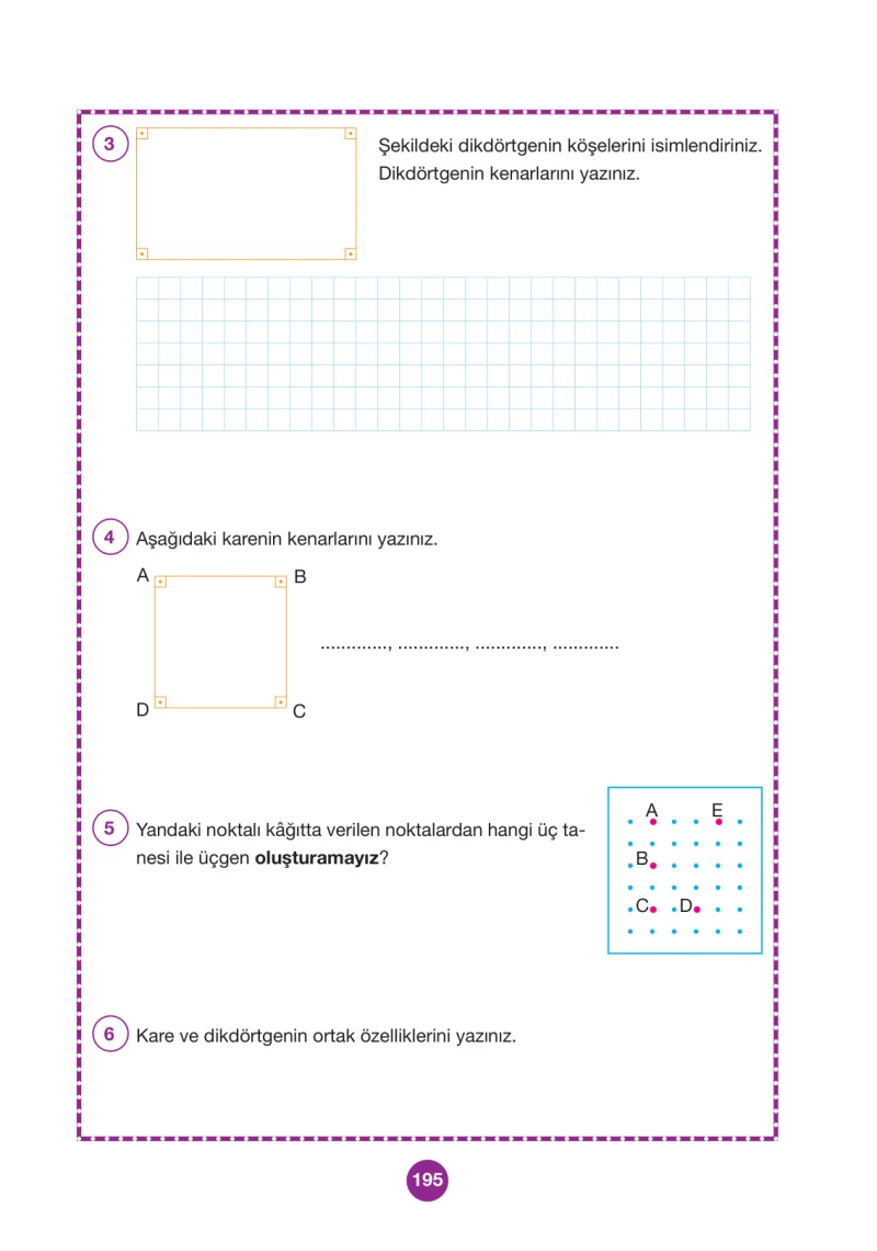 4. Sınıf Matematik Ders Kitabı Cevapları Pasifik Yayınları Sayfa 195