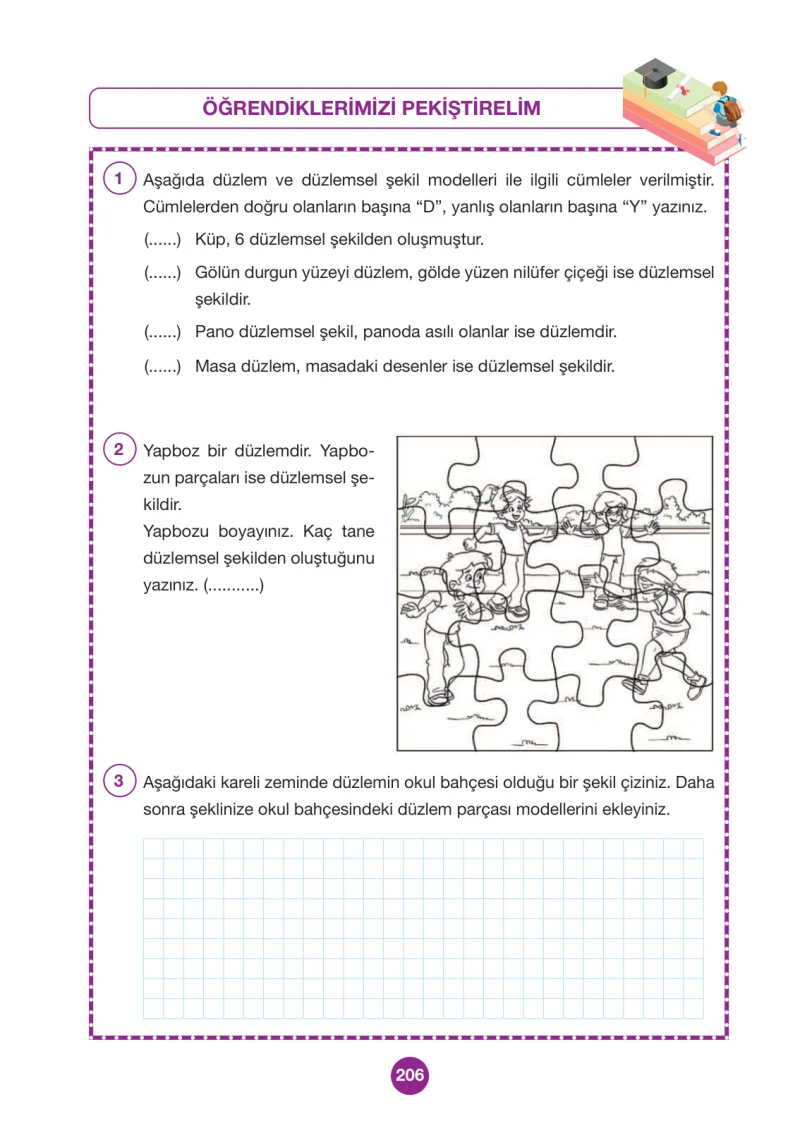 4. Sınıf Matematik Ders Kitabı Cevapları Pasifik Yayınları Sayfa 206