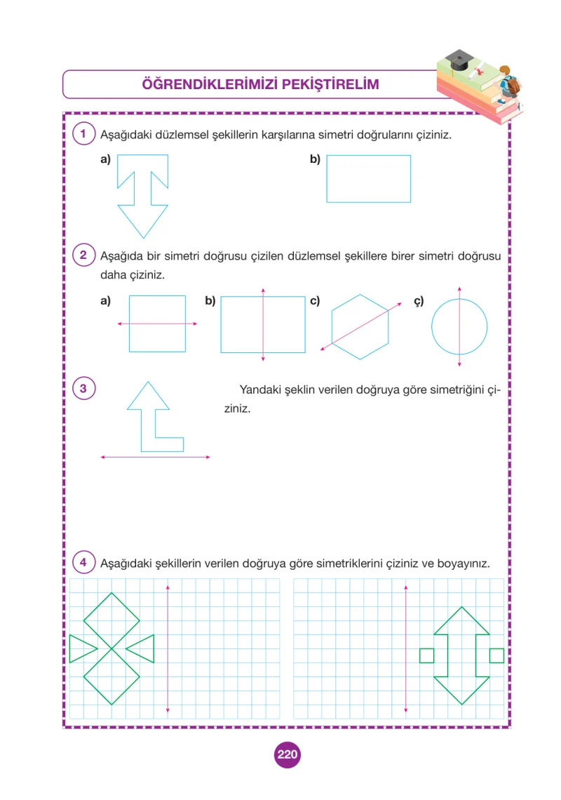 4. Sınıf Matematik Ders Kitabı Cevapları Pasifik Yayınları Sayfa 220