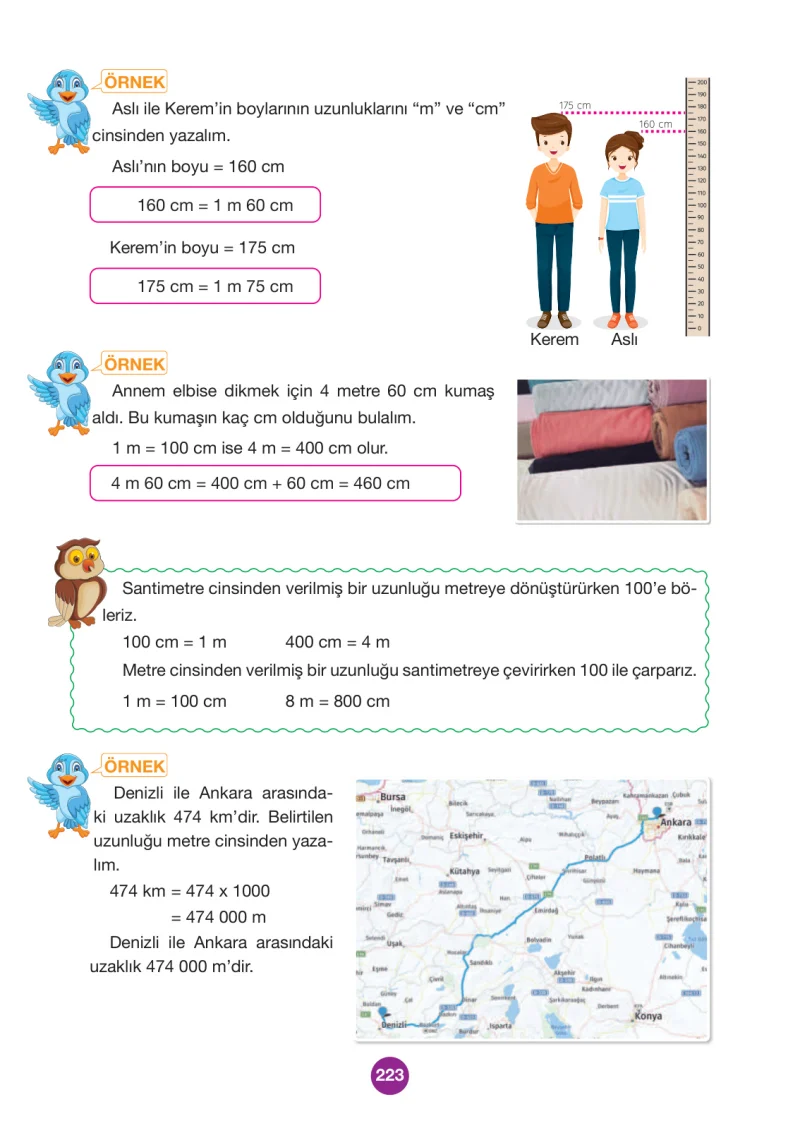 4. Sınıf Matematik Ders Kitabı Cevapları Pasifik Yayınları Sayfa 223