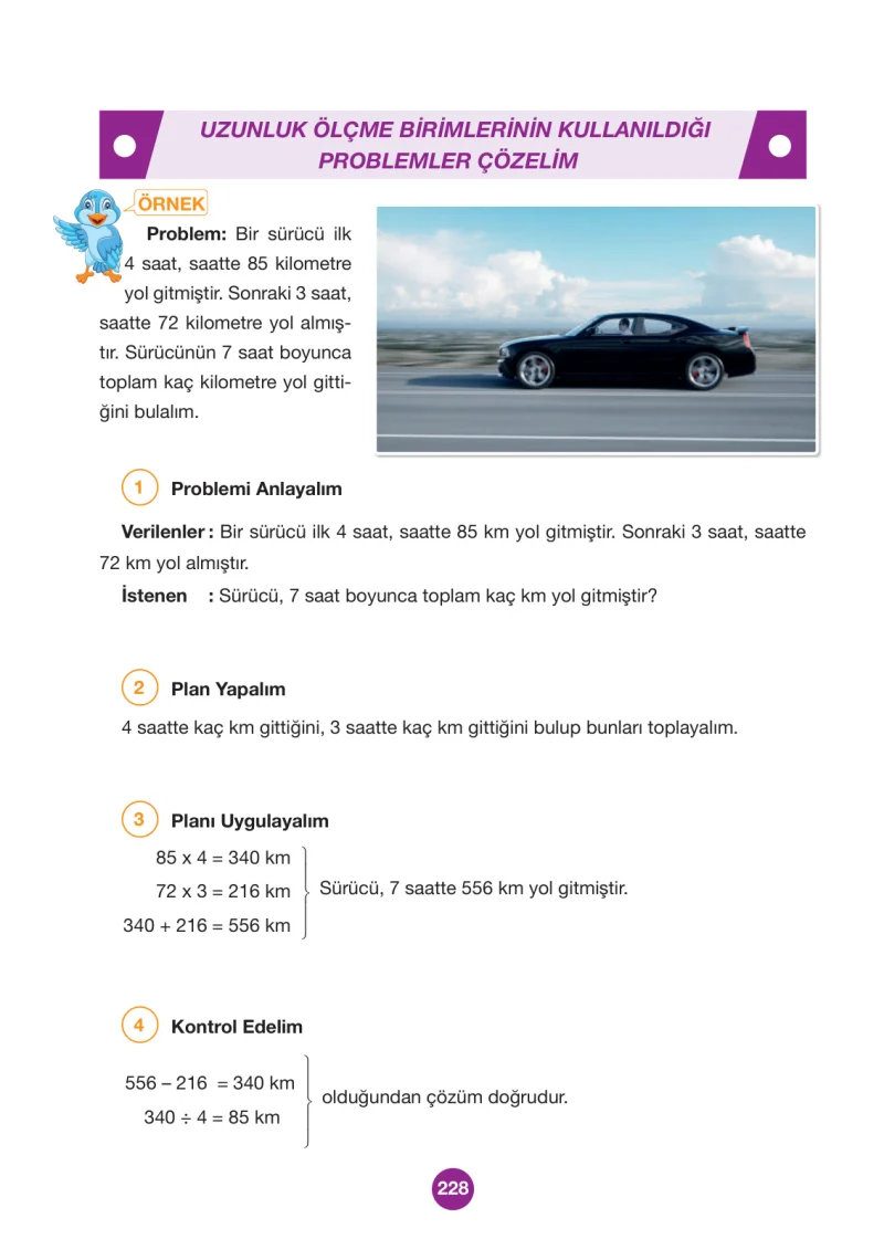 4. Sınıf Matematik Ders Kitabı Cevapları Pasifik Yayınları Sayfa 228