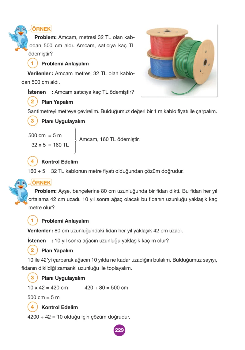 4. Sınıf Matematik Ders Kitabı Cevapları Pasifik Yayınları Sayfa 229