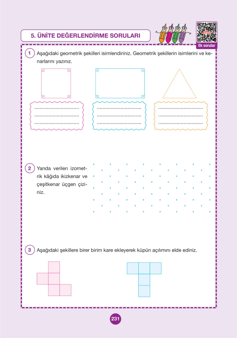 4. Sınıf Matematik Ders Kitabı Cevapları Pasifik Yayınları Sayfa 231