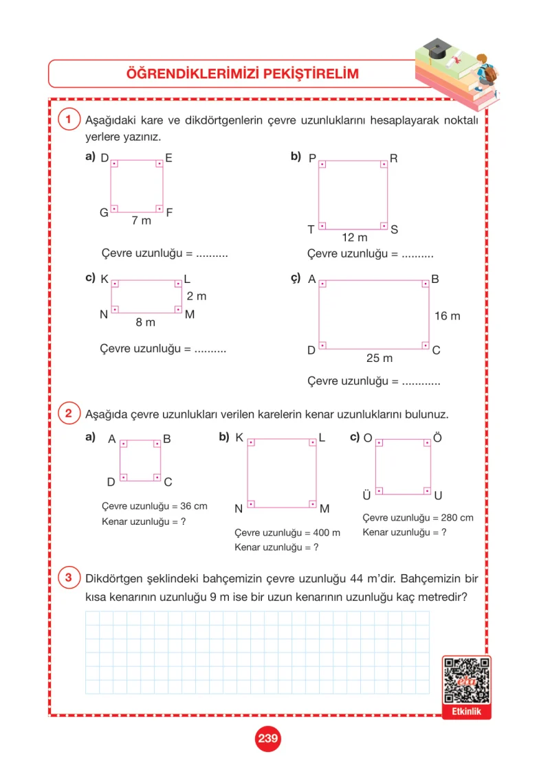 4. Sınıf Matematik Ders Kitabı Cevapları Pasifik Yayınları Sayfa 239