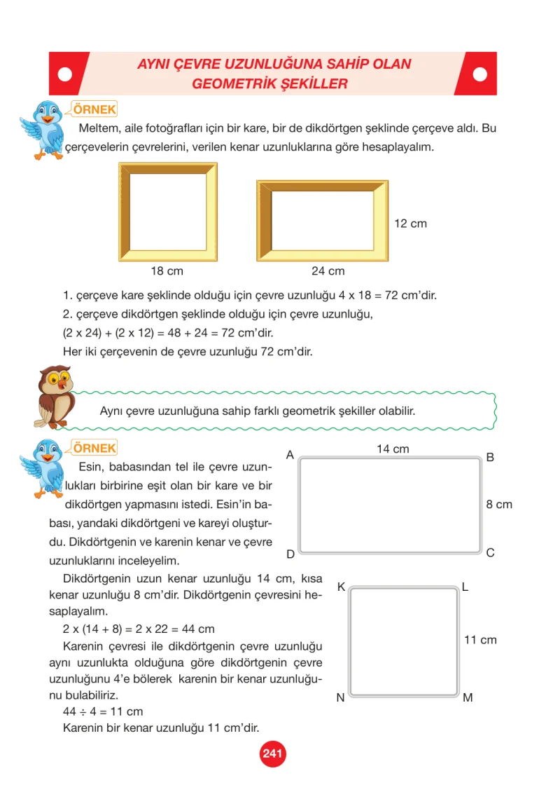 4. Sınıf Matematik Ders Kitabı Cevapları Pasifik Yayınları Sayfa 241