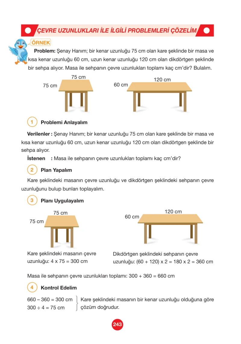 4. Sınıf Matematik Ders Kitabı Cevapları Pasifik Yayınları Sayfa 243