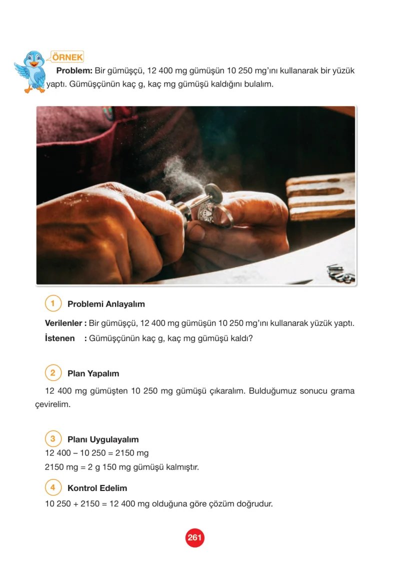 4. Sınıf Matematik Ders Kitabı Cevapları Pasifik Yayınları Sayfa 261