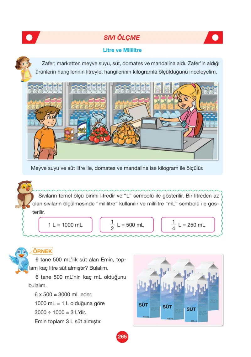 4. Sınıf Matematik Ders Kitabı Cevapları Pasifik Yayınları Sayfa 265