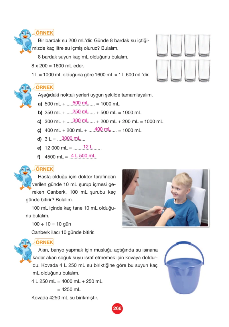 4. Sınıf Matematik Ders Kitabı Cevapları Pasifik Yayınları Sayfa 266