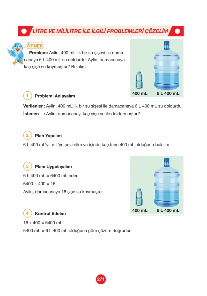 4. Sınıf Matematik Ders Kitabı Cevapları Pasifik Yayınları Sayfa 271