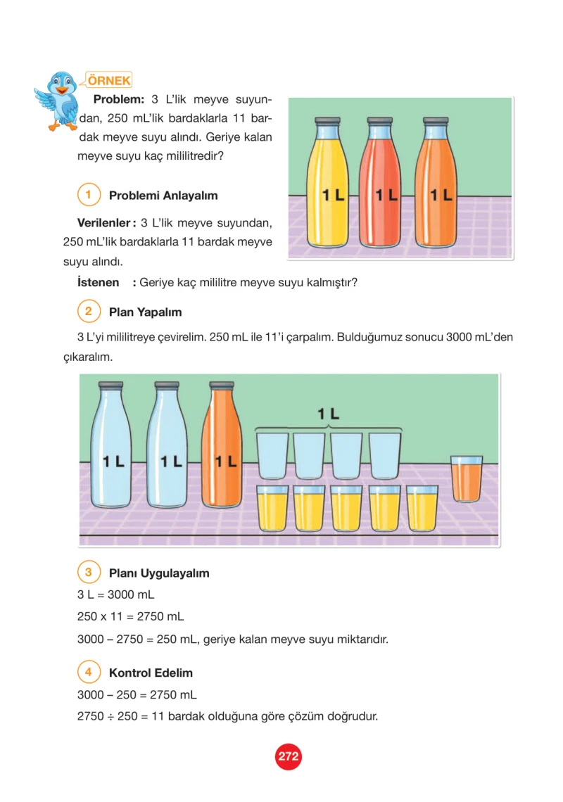 4. Sınıf Matematik Ders Kitabı Cevapları Pasifik Yayınları Sayfa 272