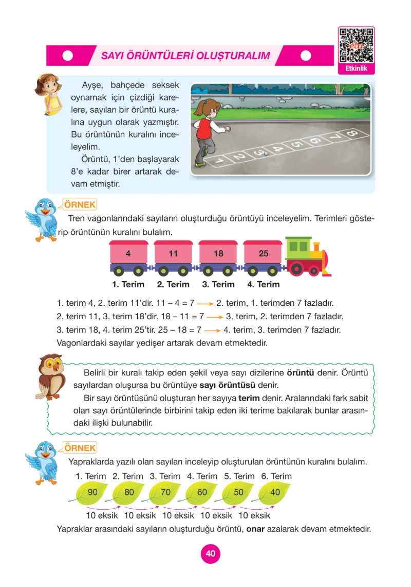 4. Sınıf Matematik Ders Kitabı Cevapları Pasifik Yayınları Sayfa 40