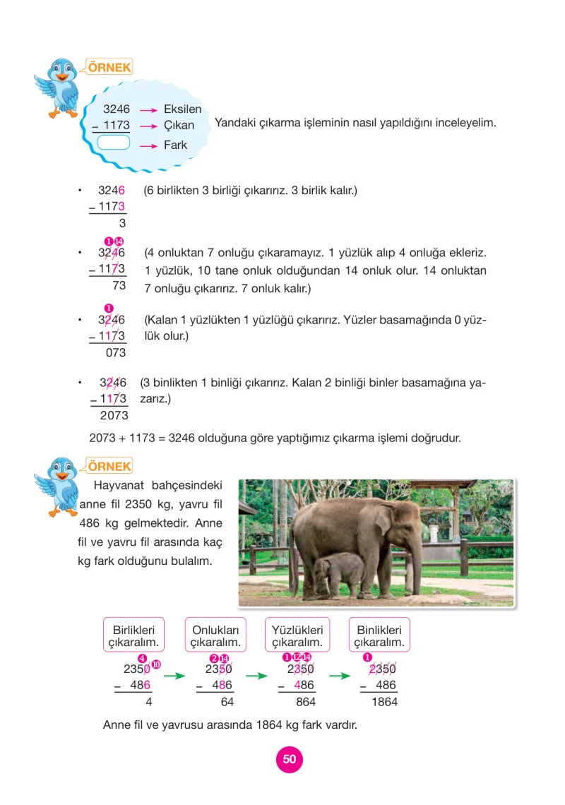 4. Sınıf Matematik Ders Kitabı Cevapları Pasifik Yayınları Sayfa 50