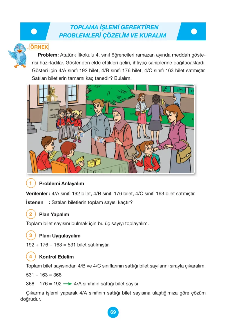 4. Sınıf Matematik Ders Kitabı Cevapları Pasifik Yayınları Sayfa 69
