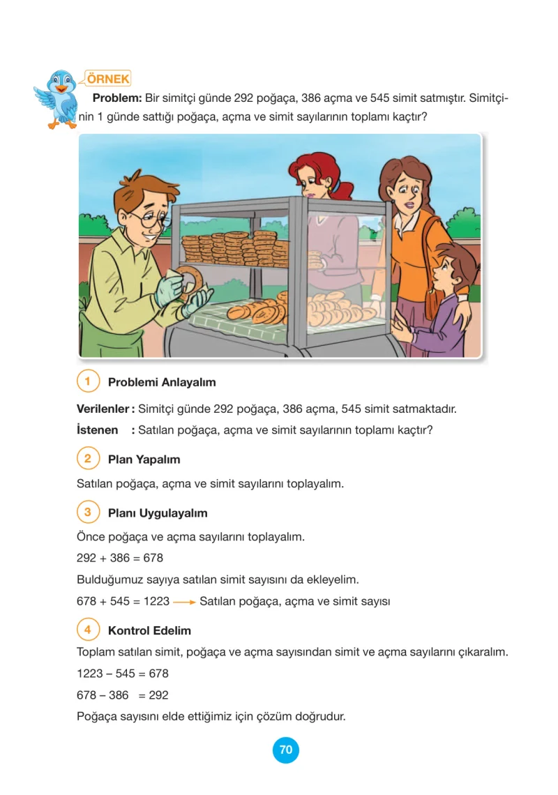 4. Sınıf Matematik Ders Kitabı Cevapları Pasifik Yayınları Sayfa 70