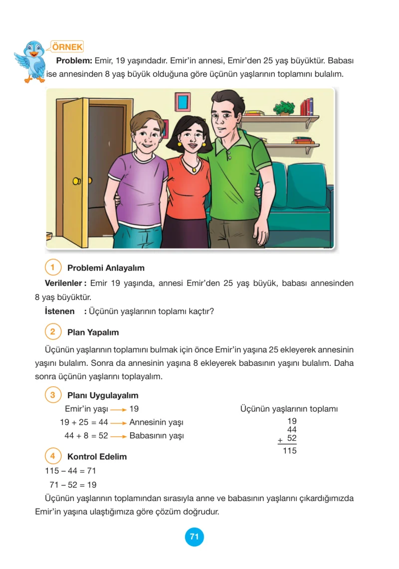 4. Sınıf Matematik Ders Kitabı Cevapları Pasifik Yayınları Sayfa 71
