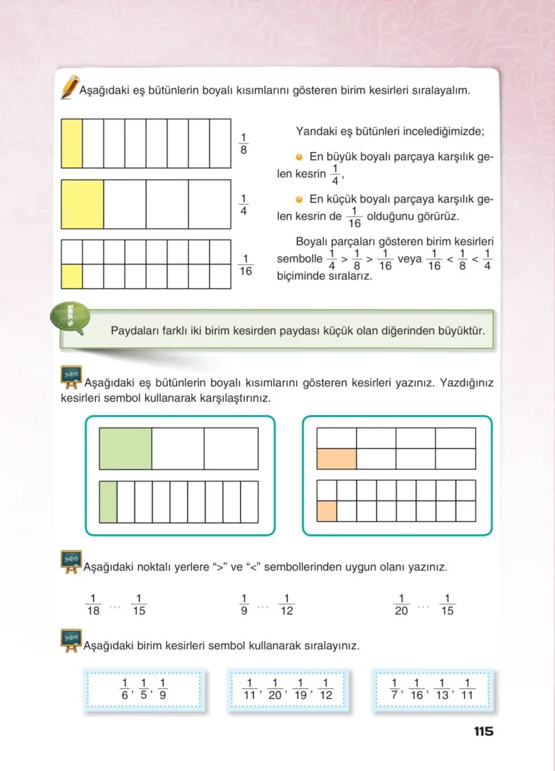 4. Sınıf Matematik Ders Kitabı Cevapları Sevgi Yayınları Sayfa 115