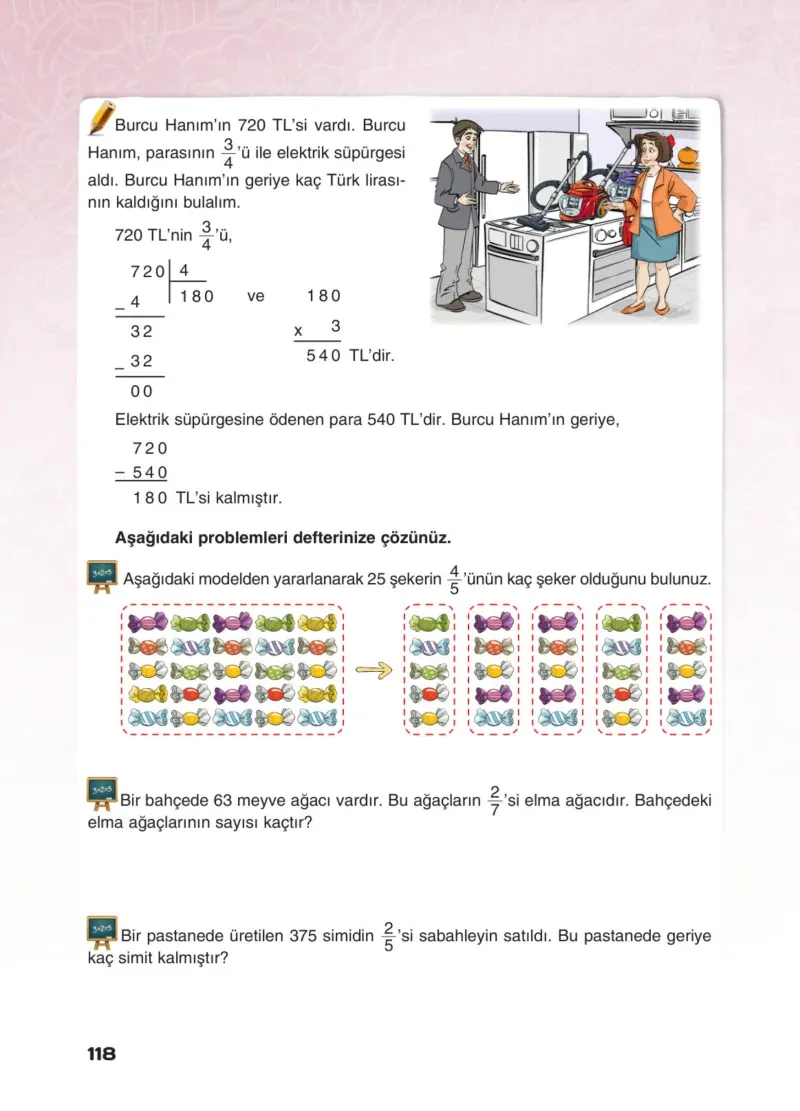 4. Sınıf Matematik Ders Kitabı Cevapları Sevgi Yayınları Sayfa 118