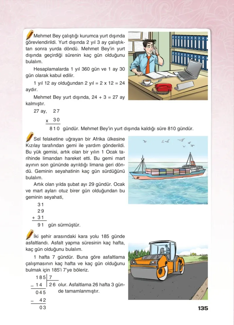 4. Sınıf Matematik Ders Kitabı Cevapları Sevgi Yayınları Sayfa 135