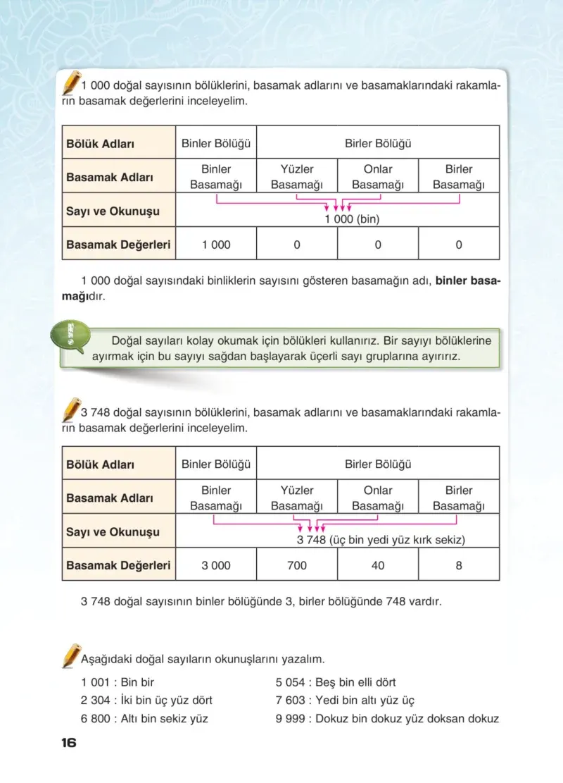 4. Sınıf Matematik Ders Kitabı Cevapları Sevgi Yayınları Sayfa 16