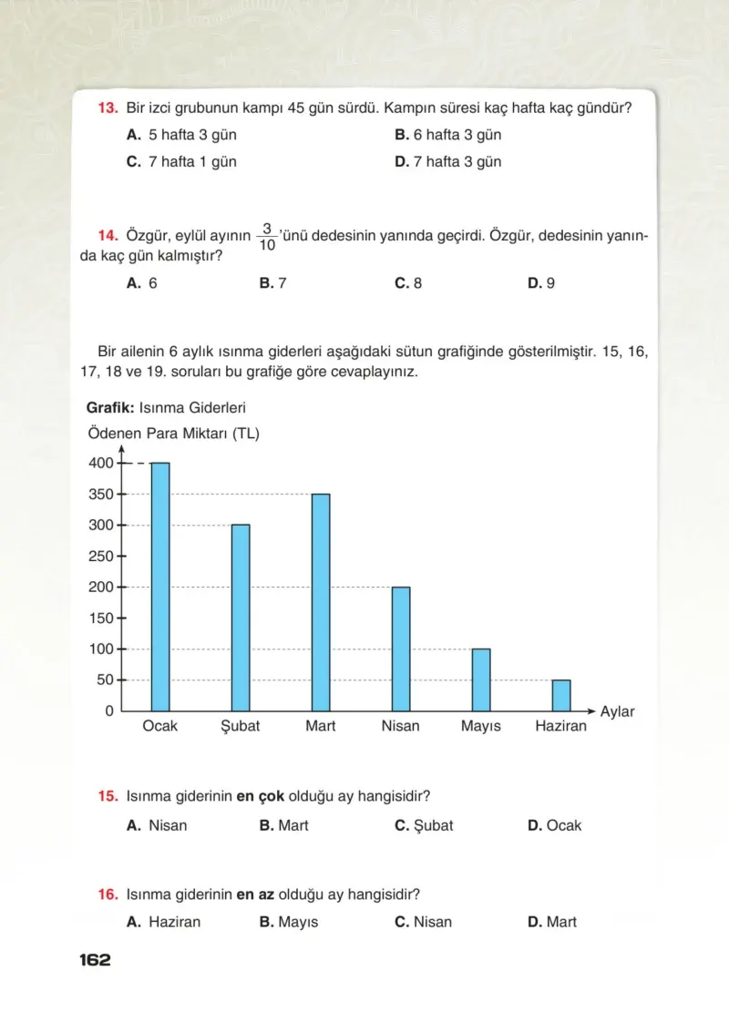 4. Sınıf Matematik Ders Kitabı Cevapları Sevgi Yayınları Sayfa 162