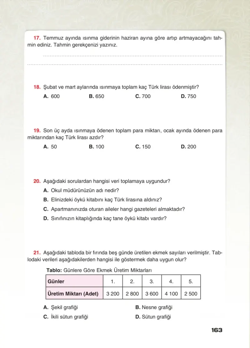 4. Sınıf Matematik Ders Kitabı Cevapları Sevgi Yayınları Sayfa 163