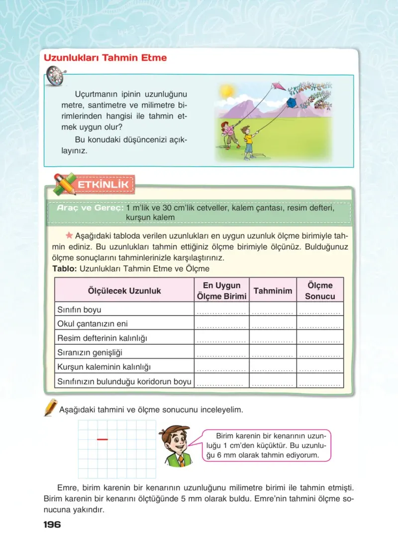 4. Sınıf Matematik Ders Kitabı Cevapları Sevgi Yayınları Sayfa 196
