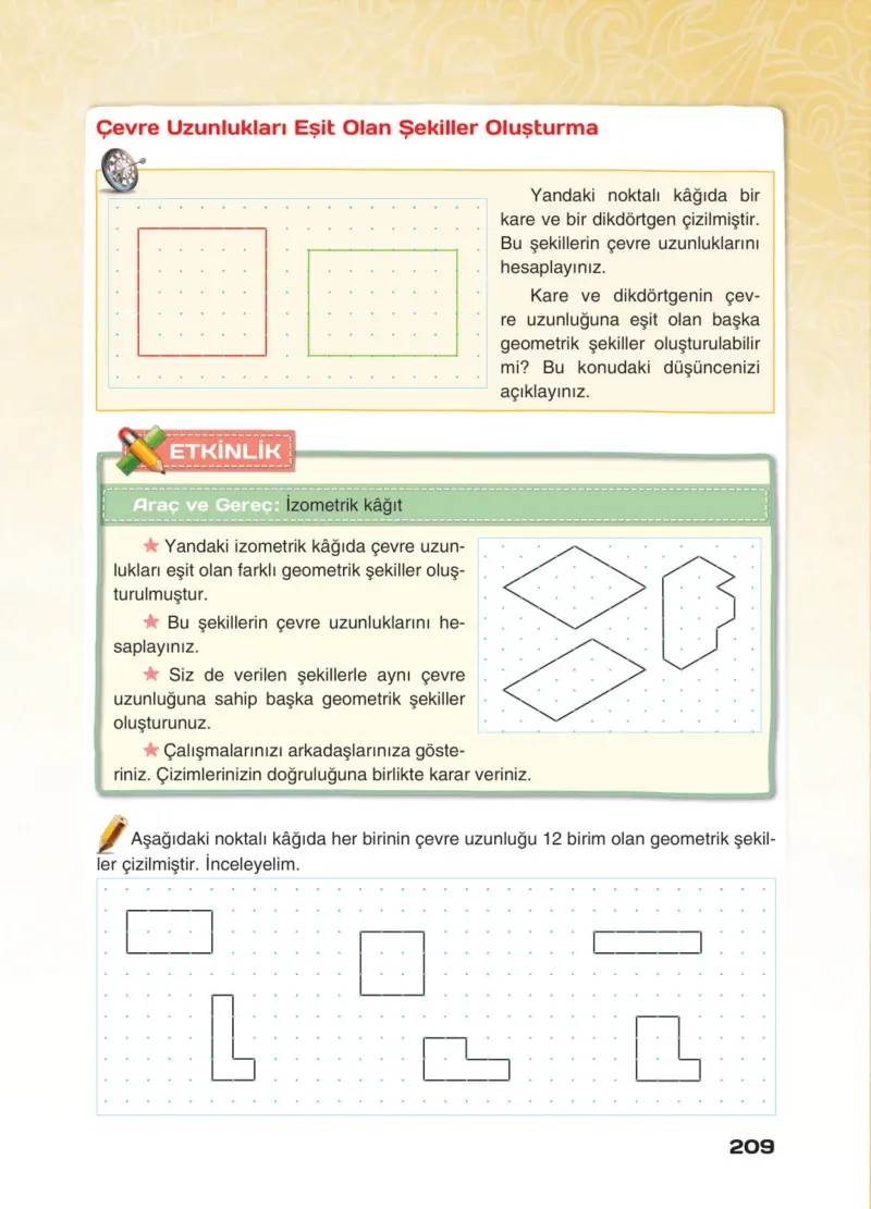 4. Sınıf Matematik Ders Kitabı Cevapları Sevgi Yayınları Sayfa 209