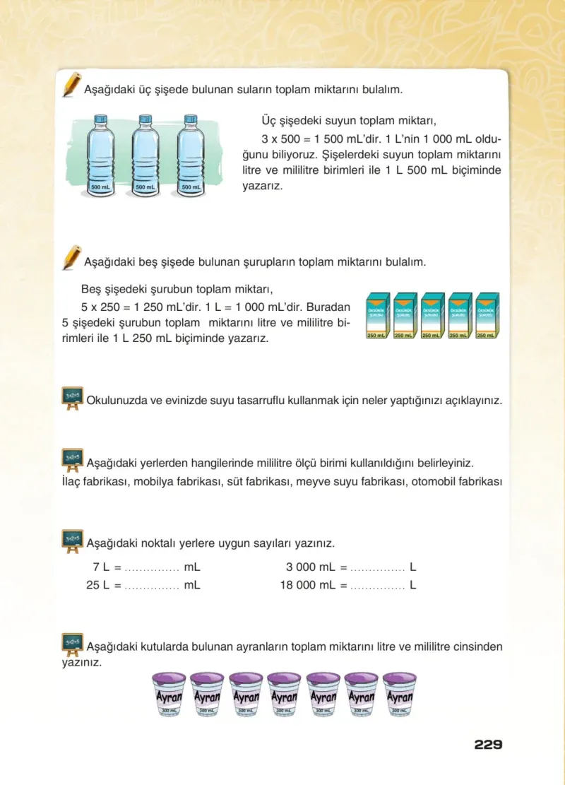 4. Sınıf Matematik Ders Kitabı Cevapları Sevgi Yayınları Sayfa 229