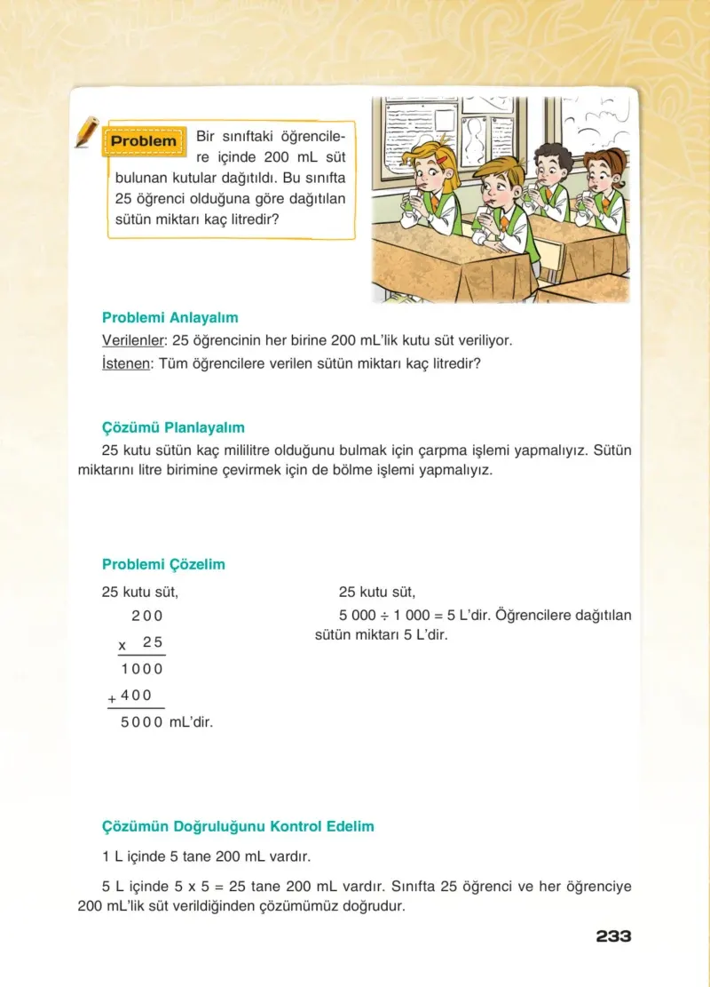 4. Sınıf Matematik Ders Kitabı Cevapları Sevgi Yayınları Sayfa 233
