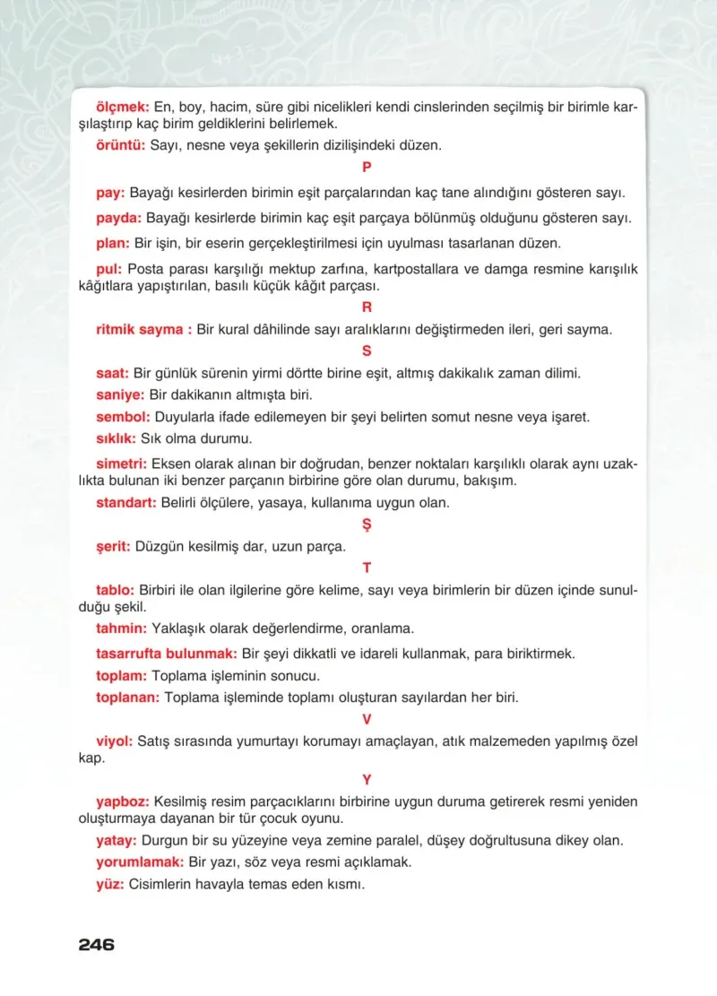 4. Sınıf Matematik Ders Kitabı Cevapları Sevgi Yayınları Sayfa 246