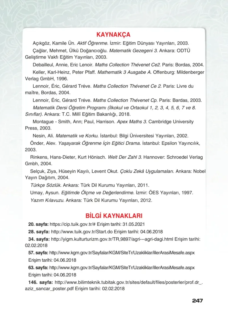 4. Sınıf Matematik Ders Kitabı Cevapları Sevgi Yayınları Sayfa 247