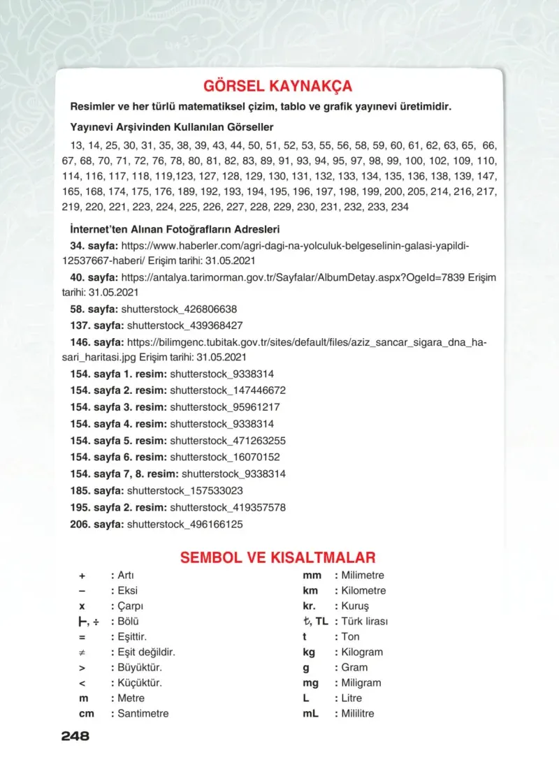 4. Sınıf Matematik Ders Kitabı Cevapları Sevgi Yayınları Sayfa 248