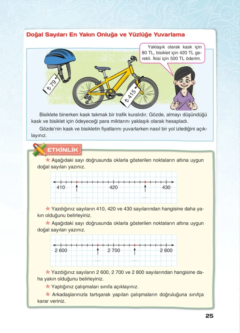 4. Sınıf Matematik Ders Kitabı Cevapları Sevgi Yayınları Sayfa 25