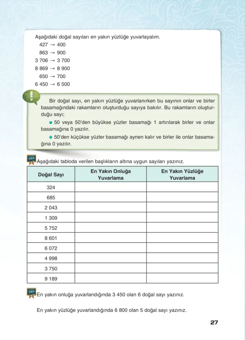 4. Sınıf Matematik Ders Kitabı Cevapları Sevgi Yayınları Sayfa 27