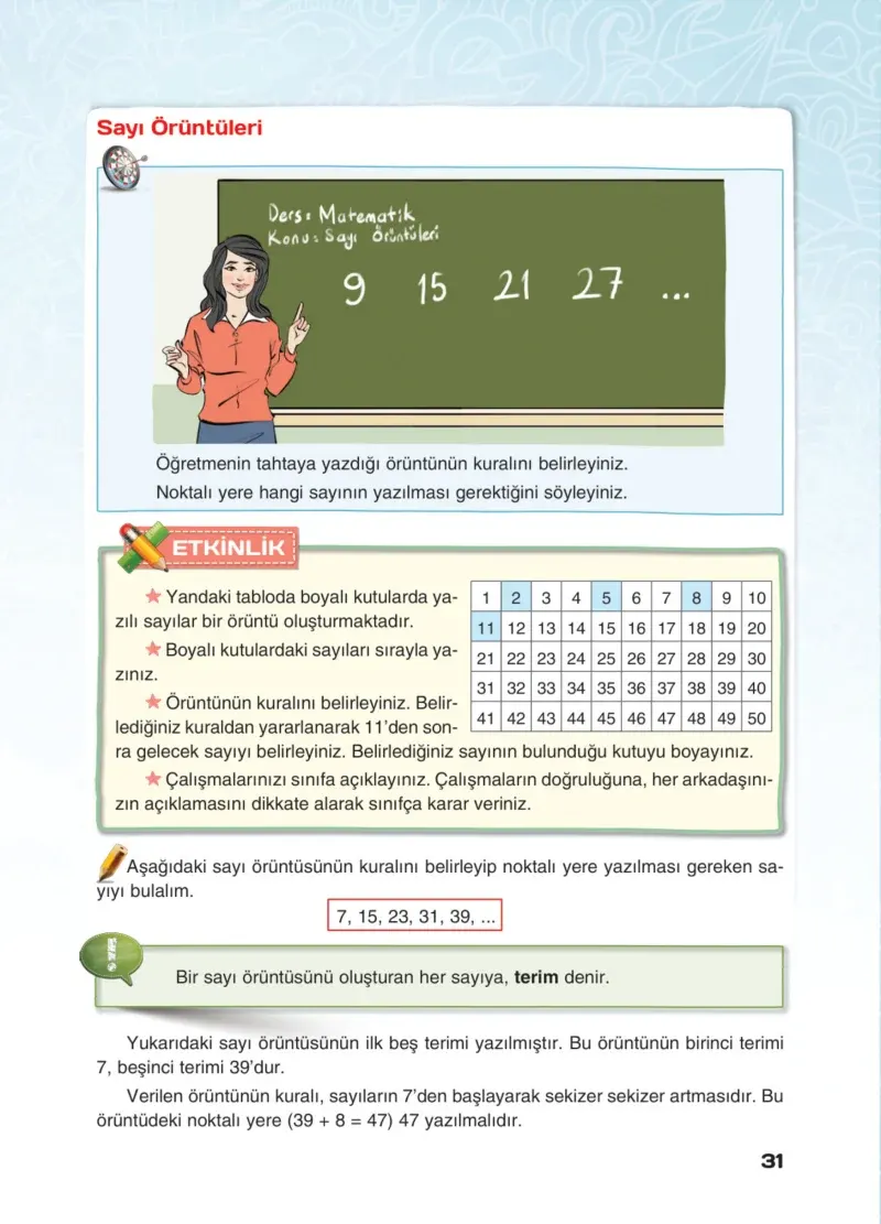 4. Sınıf Matematik Ders Kitabı Cevapları Sevgi Yayınları Sayfa 31