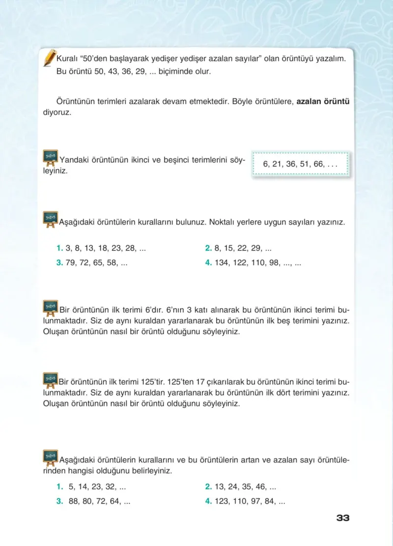 4. Sınıf Matematik Ders Kitabı Cevapları Sevgi Yayınları Sayfa 33