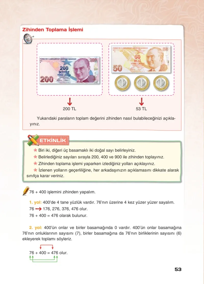 4. Sınıf Matematik Ders Kitabı Cevapları Sevgi Yayınları Sayfa 53