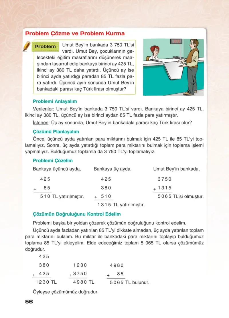 4. Sınıf Matematik Ders Kitabı Cevapları Sevgi Yayınları Sayfa 56