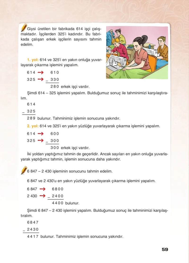 4. Sınıf Matematik Ders Kitabı Cevapları Sevgi Yayınları Sayfa 59