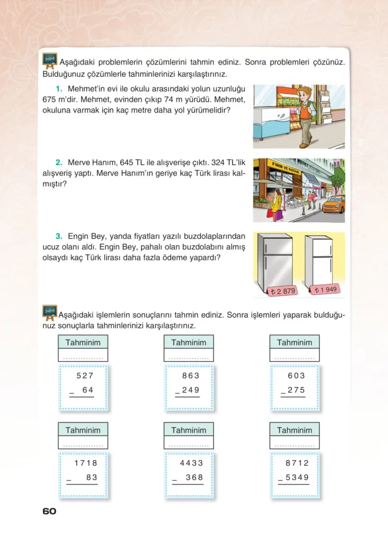 4. Sınıf Matematik Ders Kitabı Cevapları Sevgi Yayınları Sayfa 60