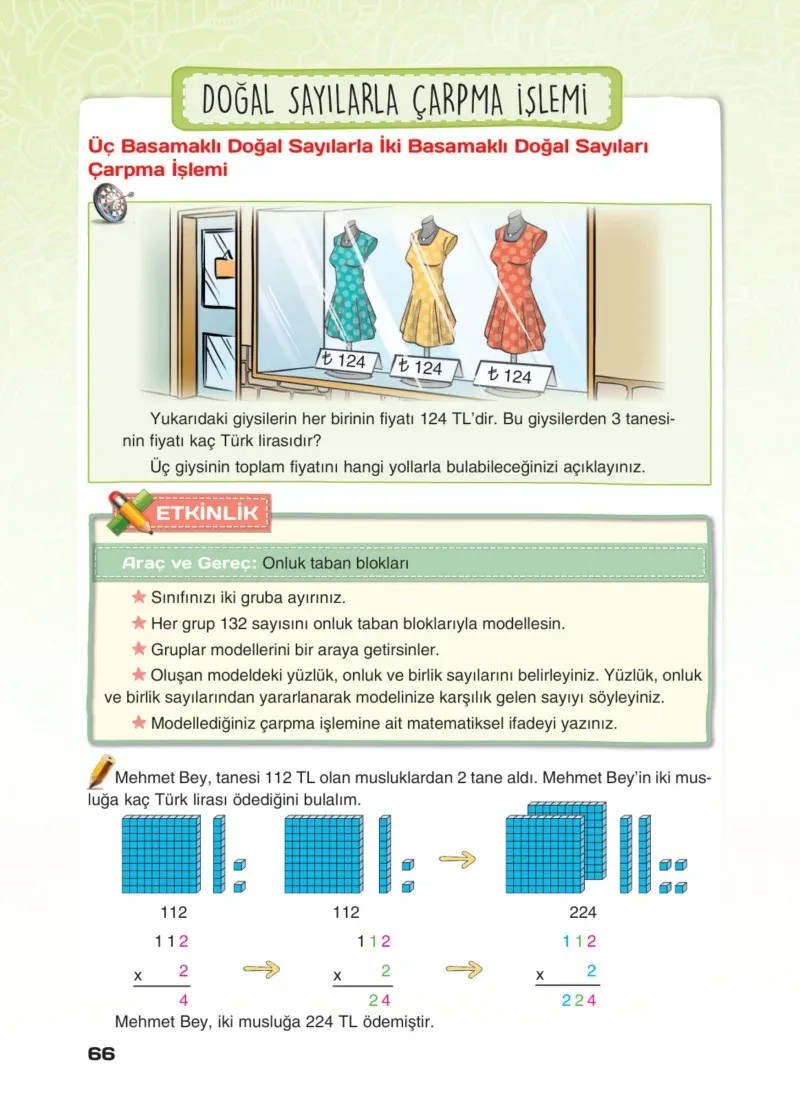 4. Sınıf Matematik Ders Kitabı Cevapları Sevgi Yayınları Sayfa 66