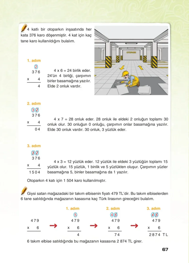 4. Sınıf Matematik Ders Kitabı Cevapları Sevgi Yayınları Sayfa 67