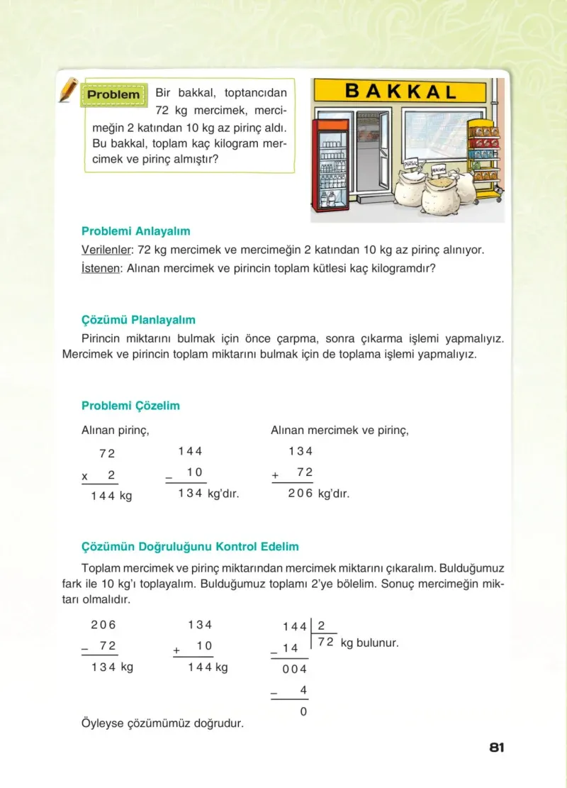 4. Sınıf Matematik Ders Kitabı Cevapları Sevgi Yayınları Sayfa 81