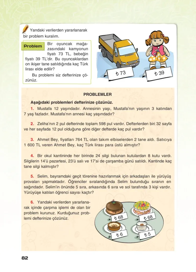 4. Sınıf Matematik Ders Kitabı Cevapları Sevgi Yayınları Sayfa 82